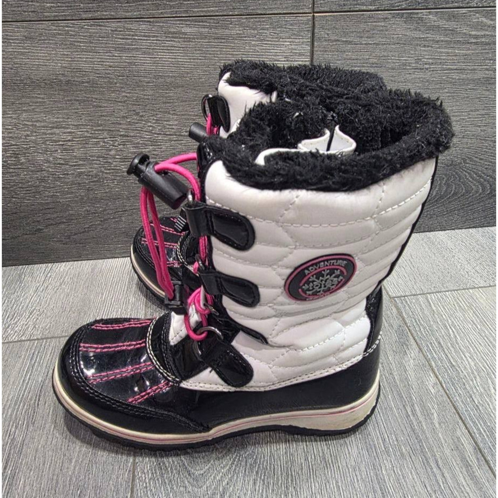 Girl's Totes Snow Boots Size 12 Black And White S000068
